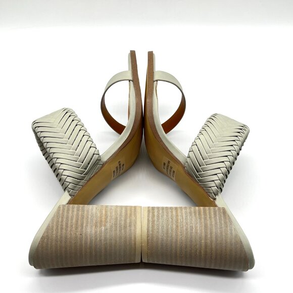 DV‎ Dolce Vita Womens Size 11 Bambi Sage Green Woven Heels Mules Sandals Shoes - Picture 8 of 14